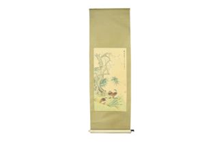 A CHINESE PAINTED HANGING SCROLL