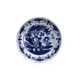 A DUTCH DELFT BLUE AND WHITE CHARGER, CIRCA 1800