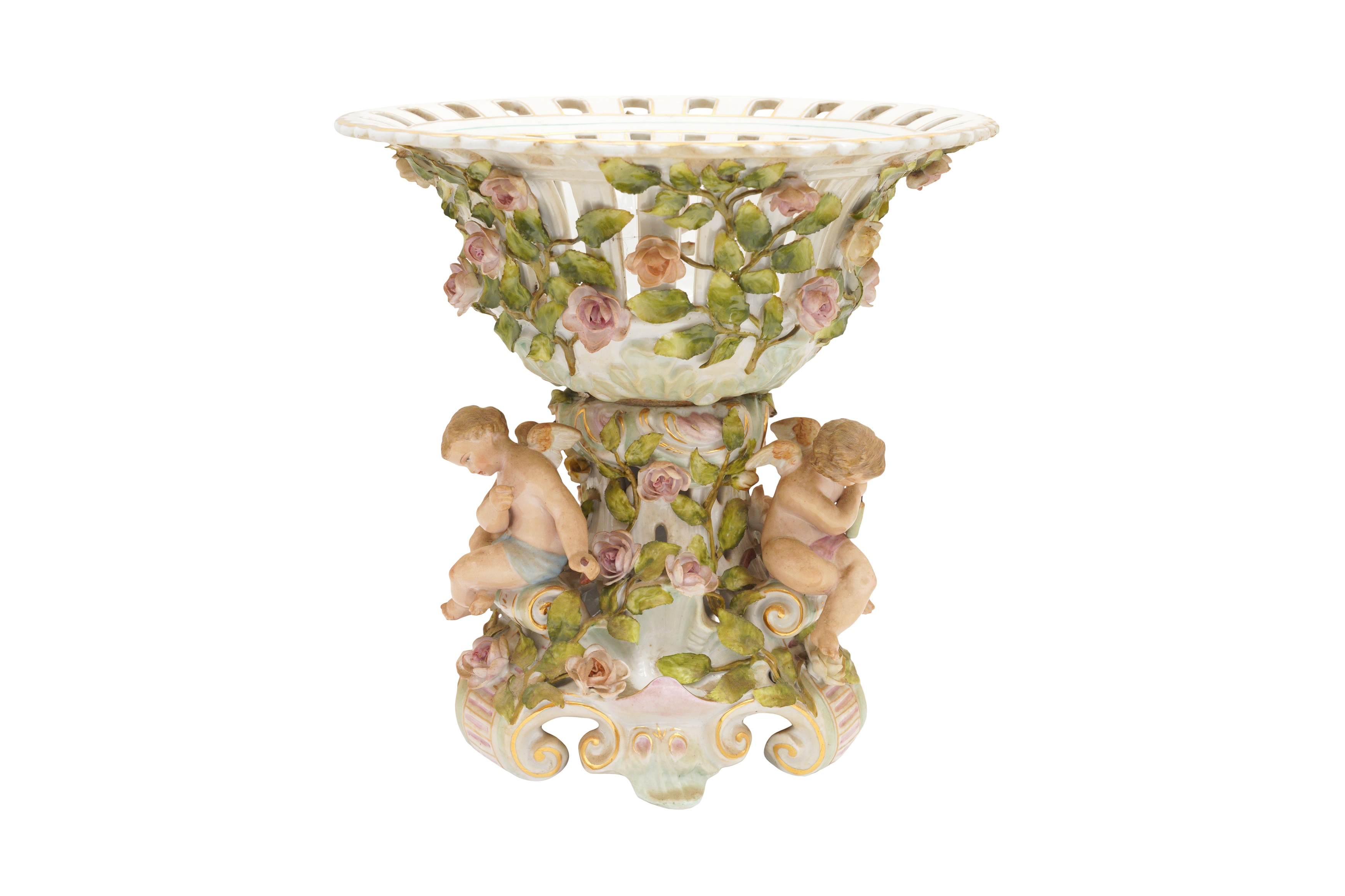 A SITZENDORF PORCELAIN CENTREPIECE - Image 2 of 5