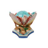 A ROYAL WORCESTER MAJOLICA CENTREPIECE BOWL