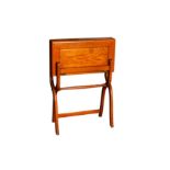 AN OAK FOLDING CAMPAIGN DESK, CIRCA 1900