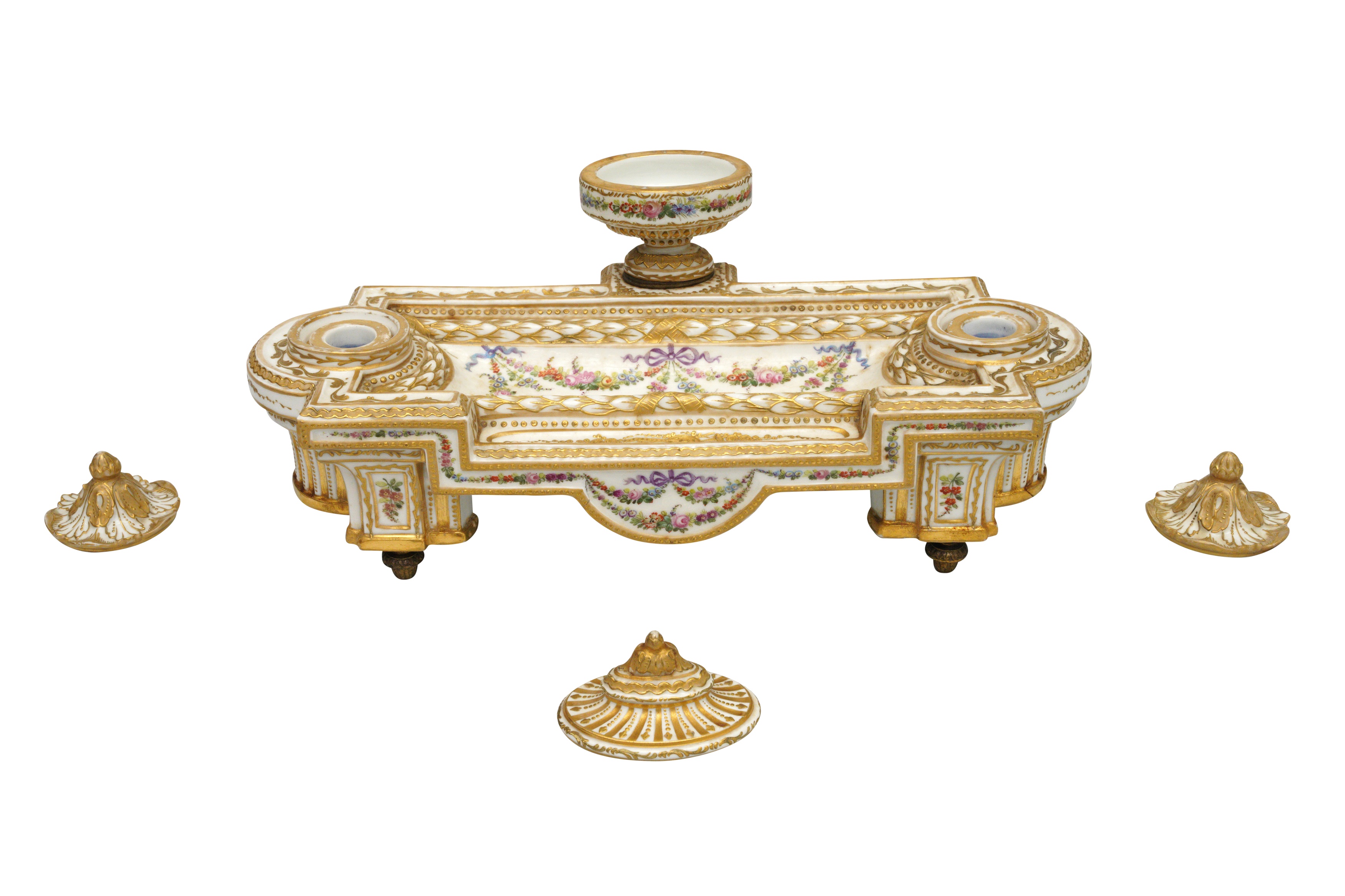 A FRENCH PARIS PORCELAIN PEN TRAY OF NEOCLASSICAL DESIGN, LATE 19TH CENTURY - Image 3 of 22