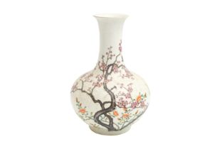 A CHINESE FAMILLE-ROSE 'BIRDS AND PRUNUS' VASE