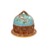 A MAJOLICA CHEESE DOME ATTRIBUTED TO GEORGE JONES