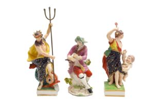 A GROUP OF LATE 18TH CENTURY PORCELAIN FIGURES