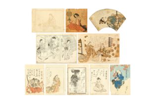 A GROUP OF TEN JAPANESE WOODBLOCK PRINTS