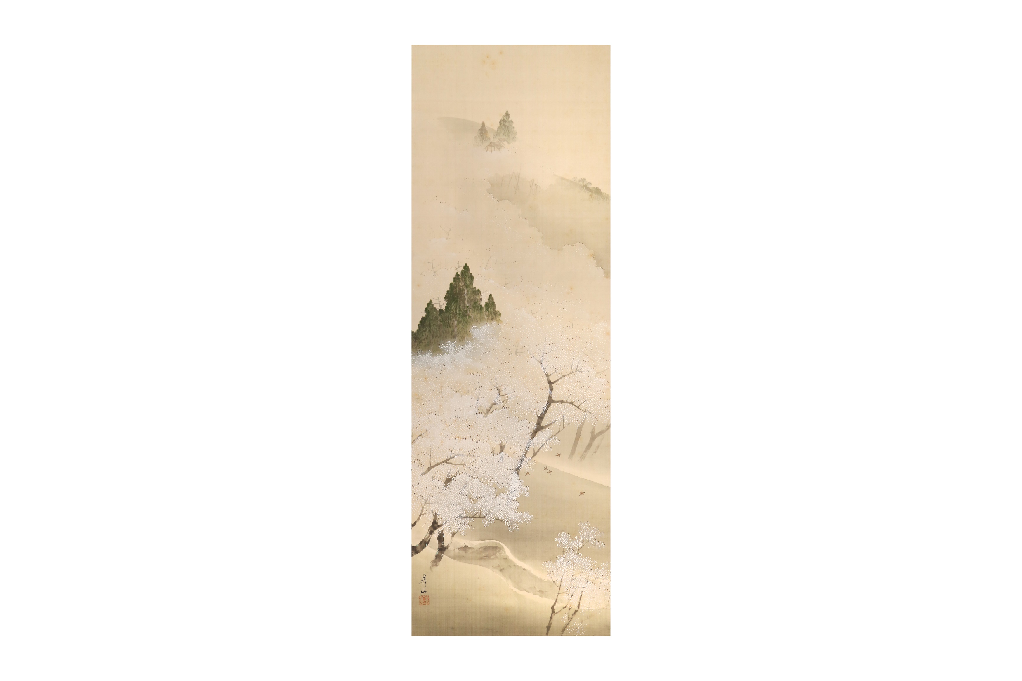 A JAPANESE PAINTED HANGING SCROLL