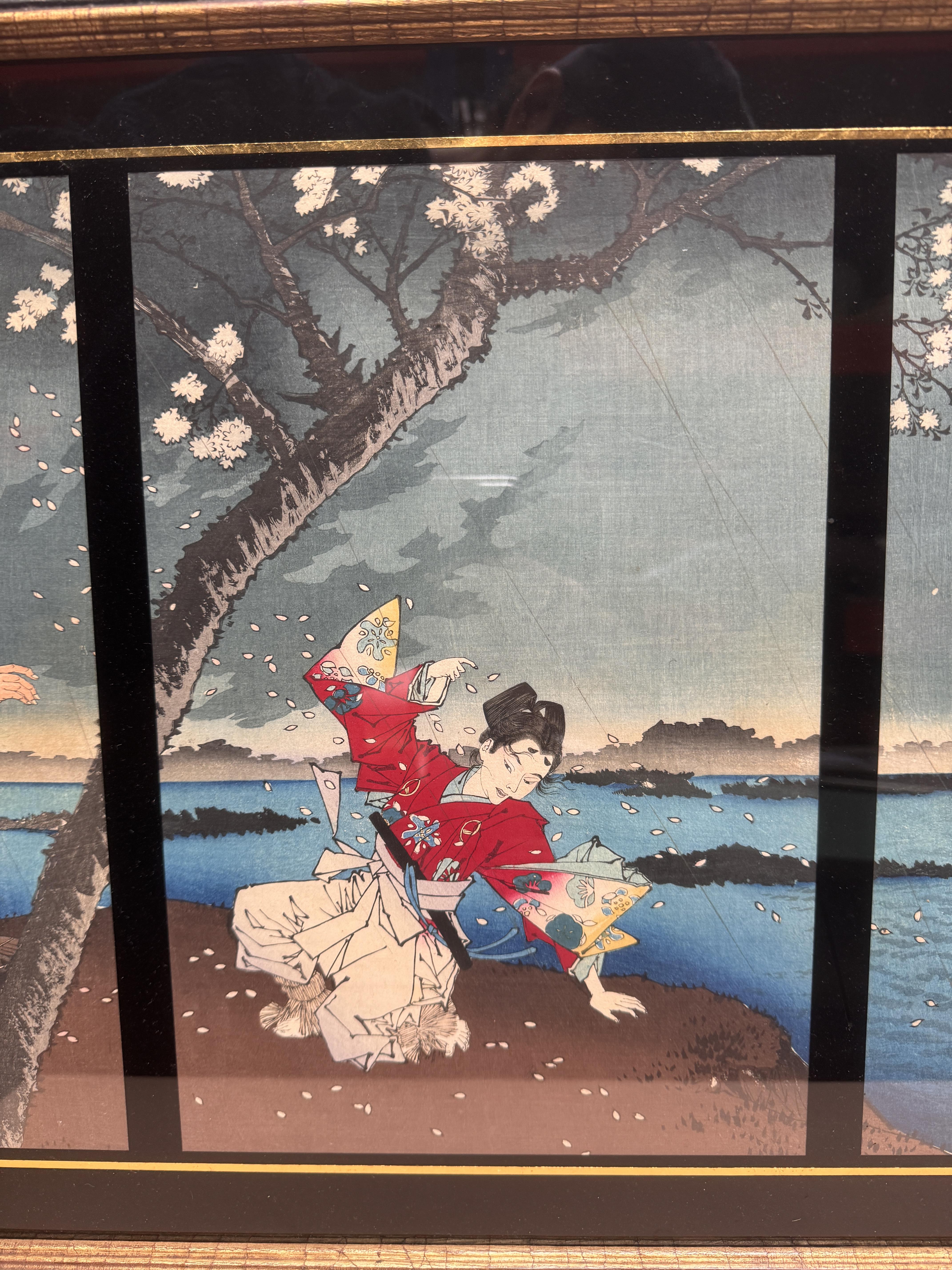 TSUKIOKA YOSHITOSHI (1797 – 1858), MIYAGAWA SHUNTEI (1873 – 1914) Two Japanese woodblock print tript - Image 18 of 23