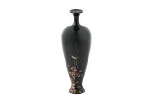 A JAPANESE CLOISONNÉ ENAMEL VASE BY NAMIKAWA YASUYUKI (1845 – 1927) AND THREE ADDITIONAL VASES