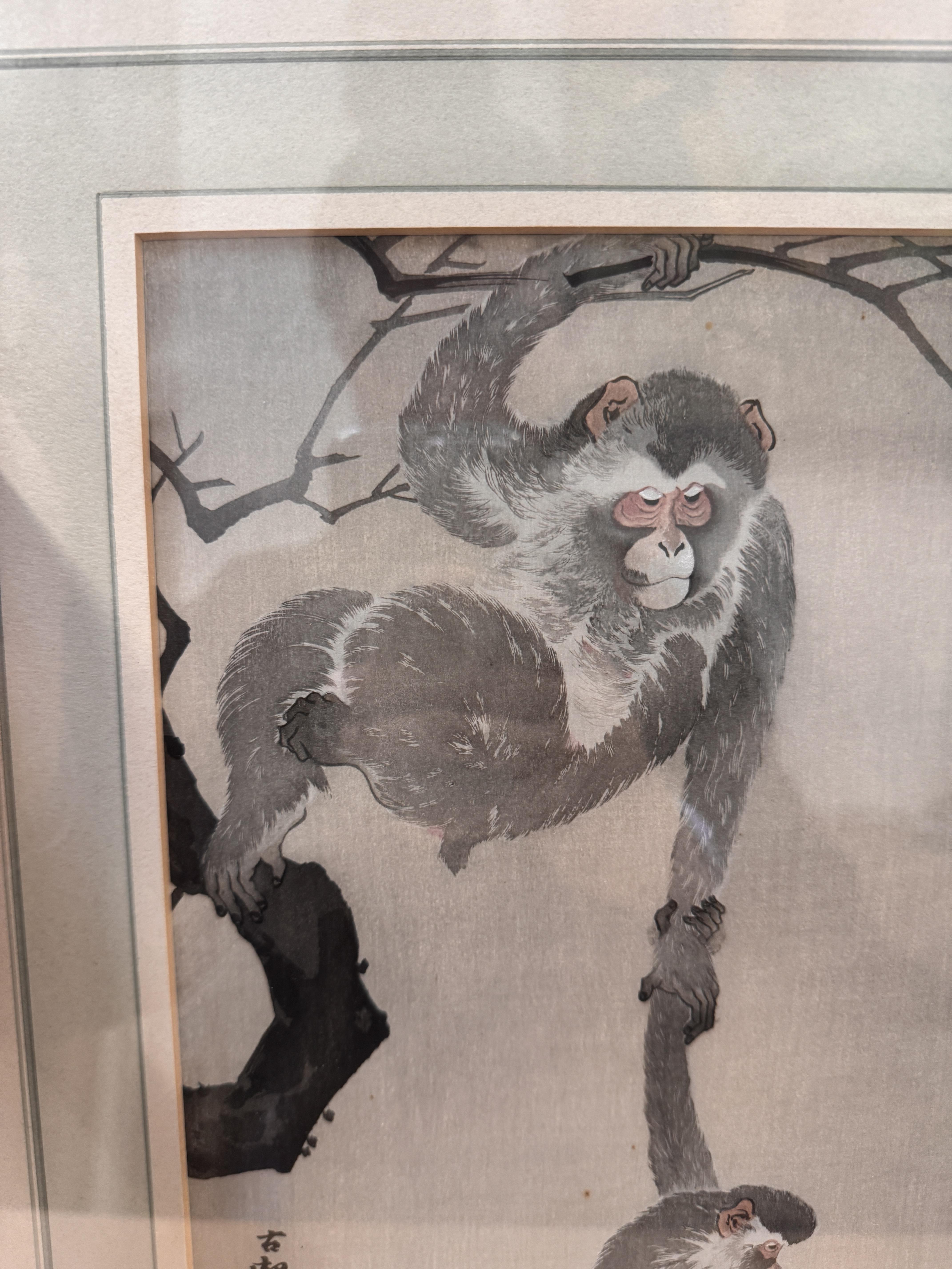 OHARA KOSON (1877 – 1945) Three Japanese woodblock prints of monkeys - Image 13 of 41