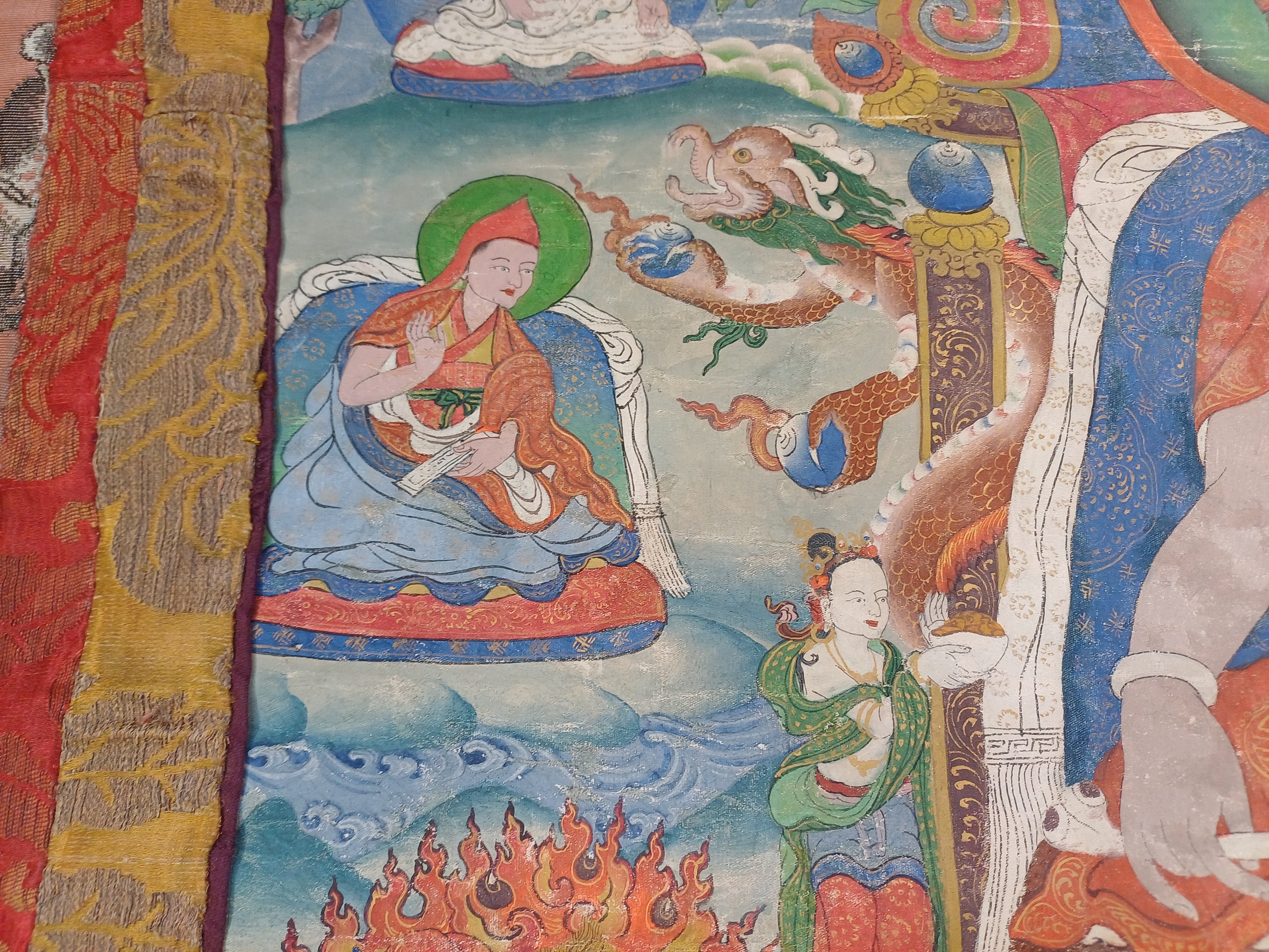 A FINE TIBETAN PAINTED THANGKA OF A SIDDHA 十八世紀 藏傳悉達唐卡 - Image 8 of 23
