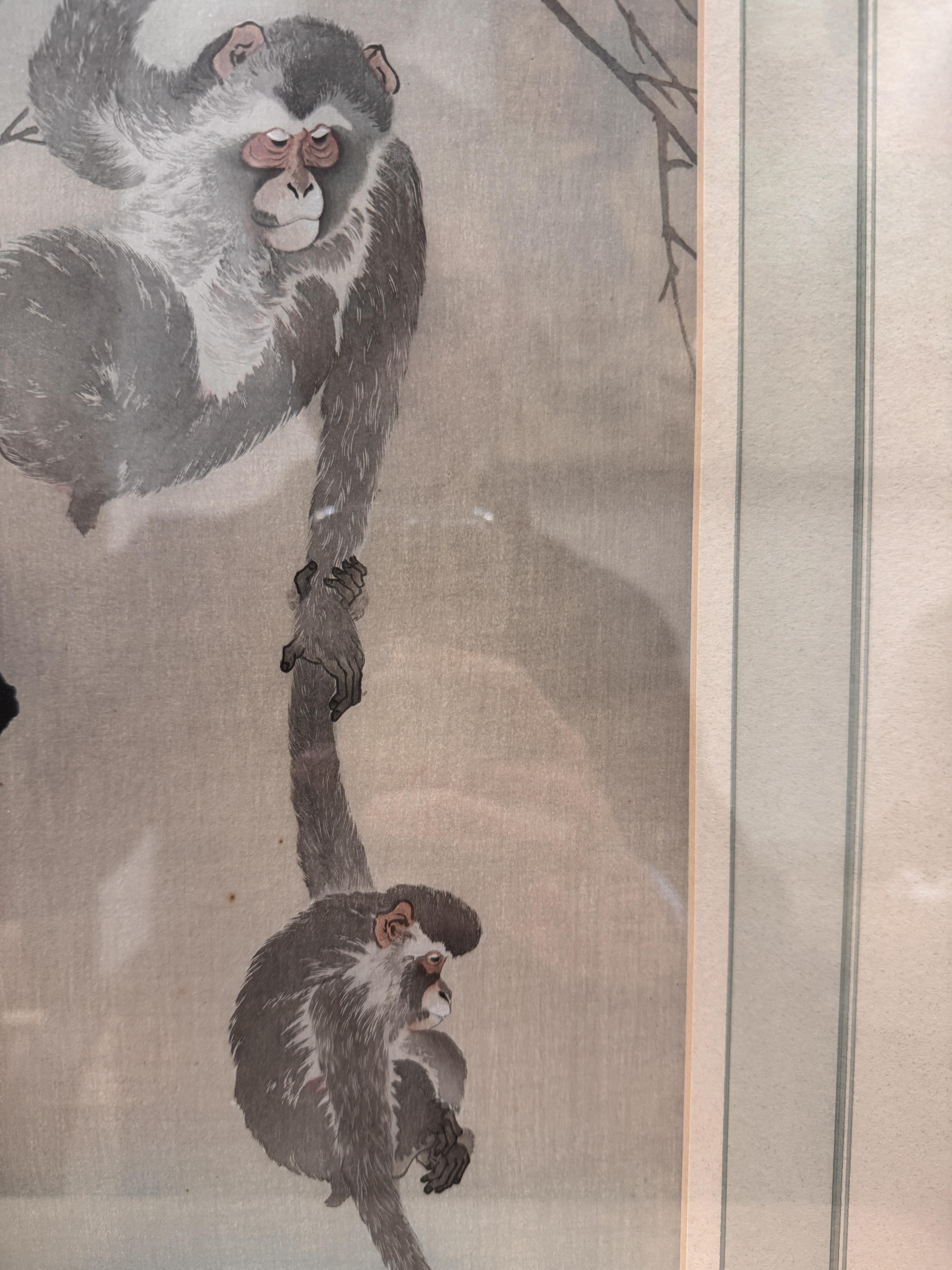 OHARA KOSON (1877 – 1945) Three Japanese woodblock prints of monkeys - Image 12 of 41