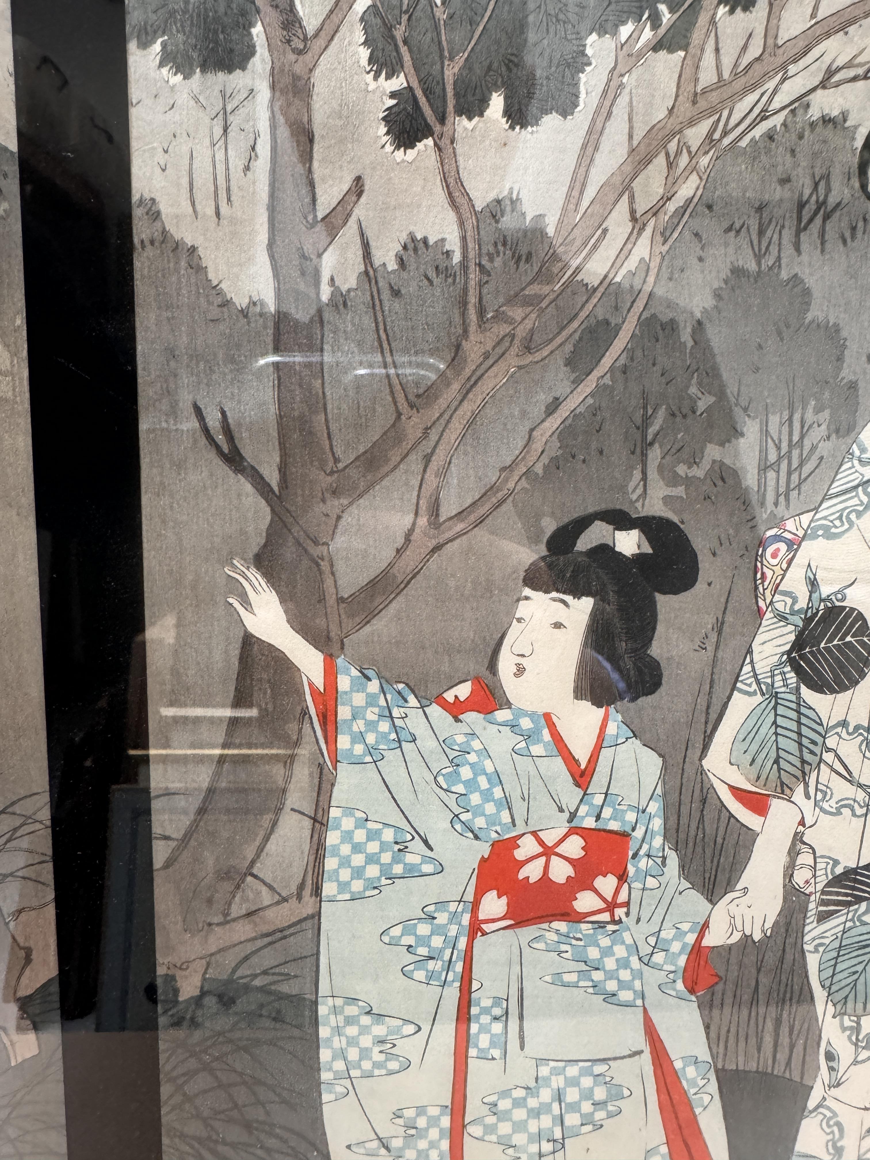 TSUKIOKA YOSHITOSHI (1797 – 1858), MIYAGAWA SHUNTEI (1873 – 1914) Two Japanese woodblock print tript - Image 22 of 23