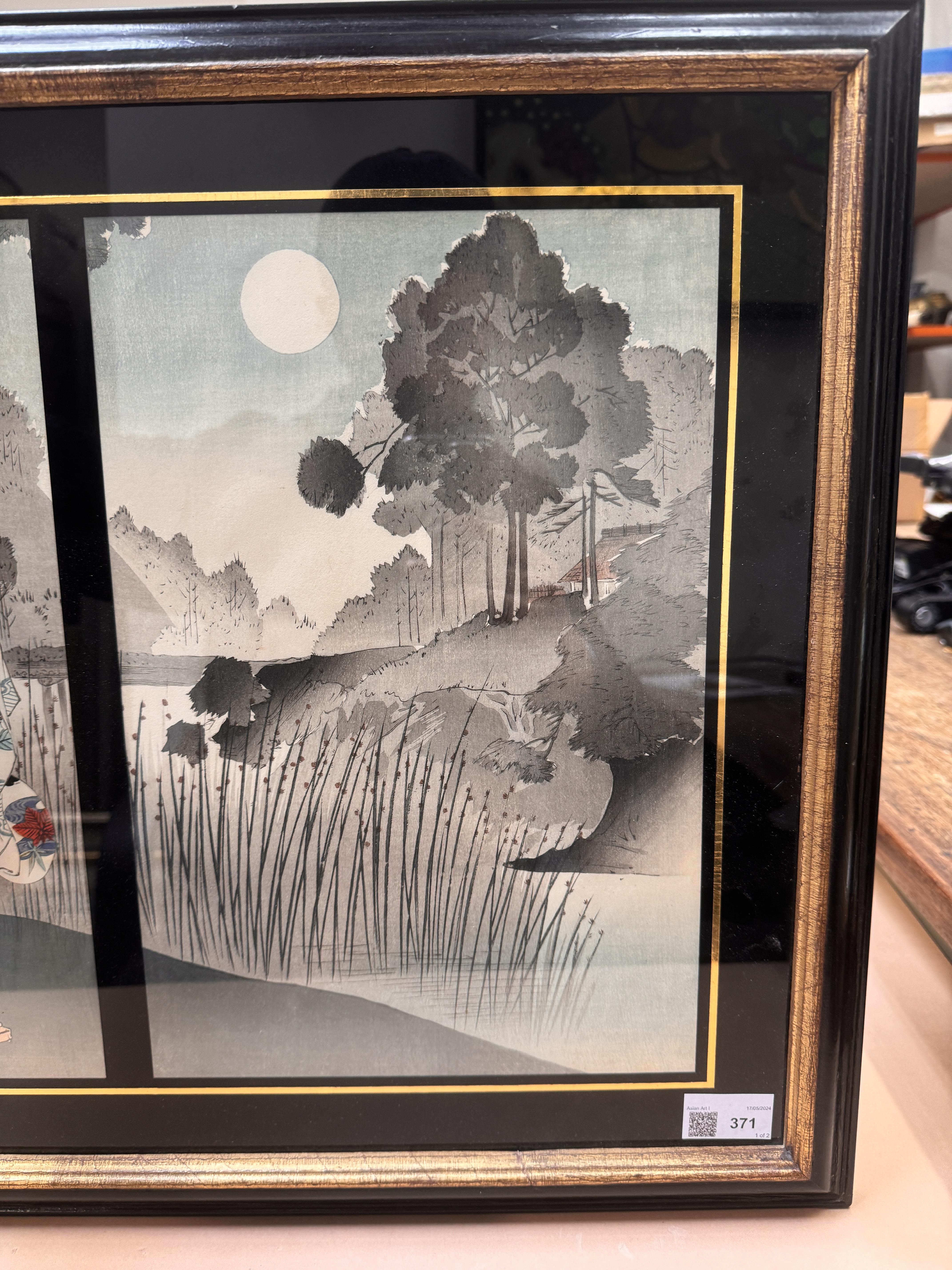 TSUKIOKA YOSHITOSHI (1797 – 1858), MIYAGAWA SHUNTEI (1873 – 1914) Two Japanese woodblock print tript - Image 10 of 23