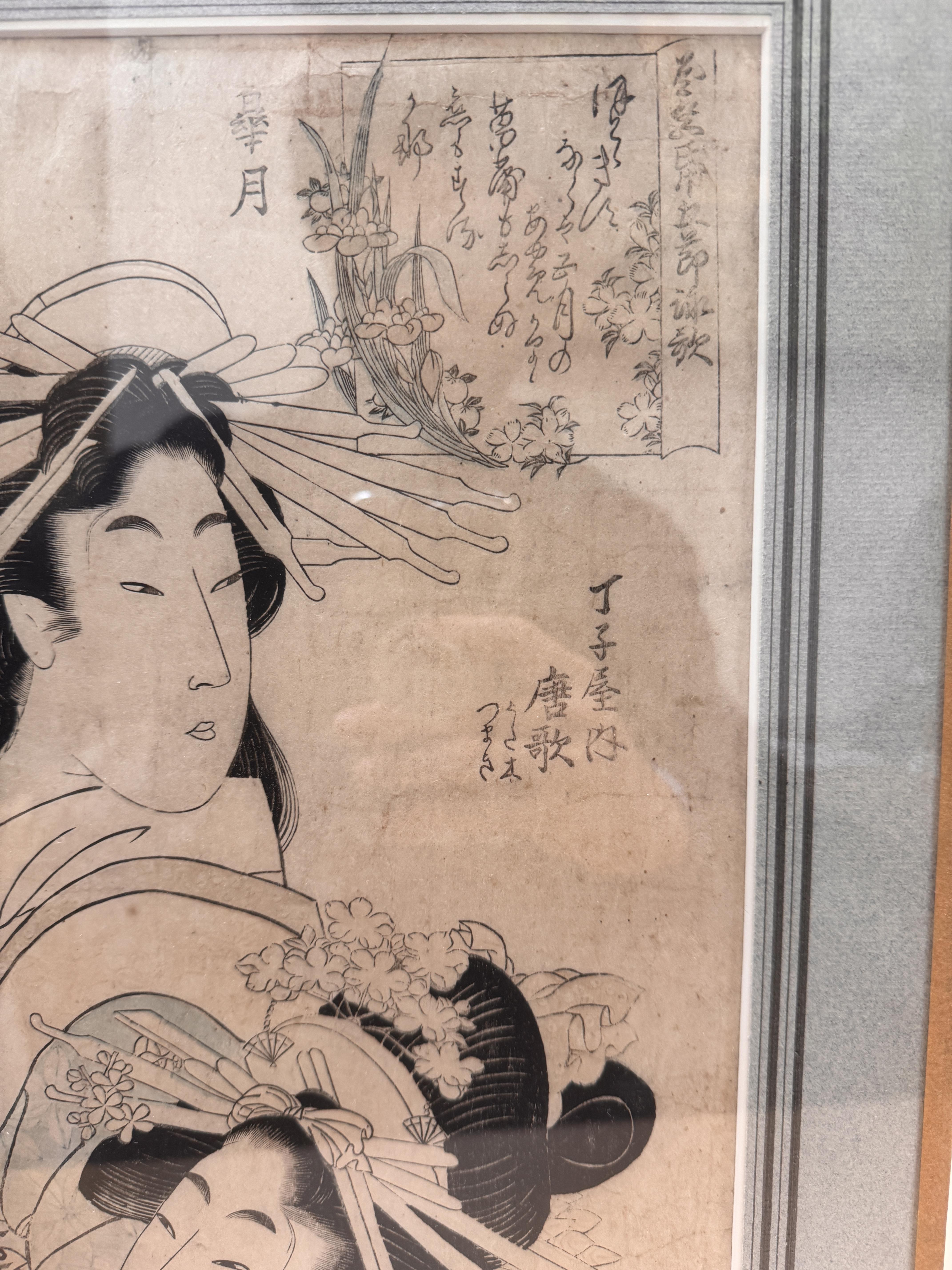 KITAGAWA UTAMARO (1753 – 1806) Chojiya nai Karagoto (Karagoto from the House of Choji) - Image 6 of 16