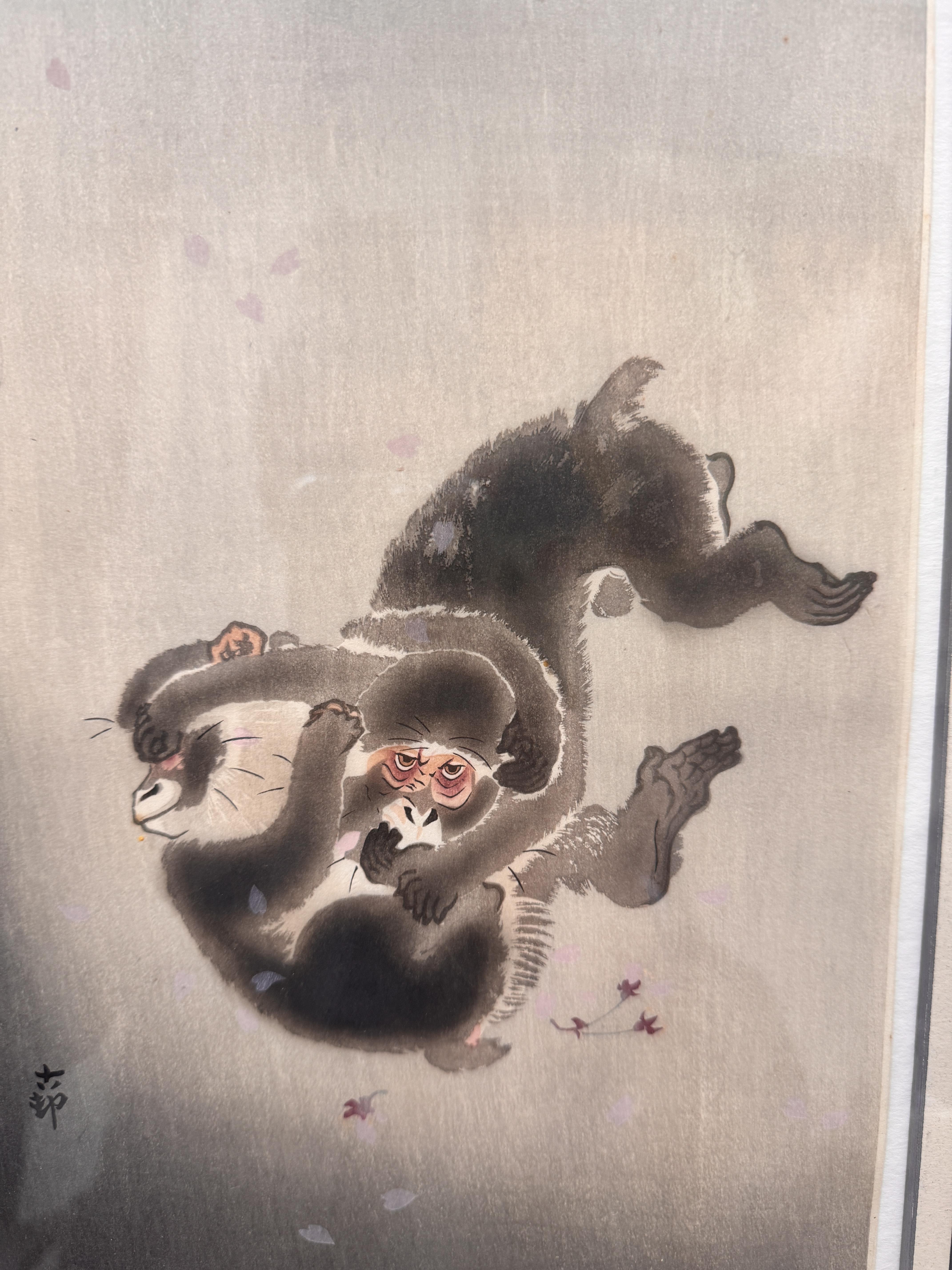 OHARA KOSON (1877 – 1945) Three Japanese woodblock prints of monkeys - Image 15 of 41