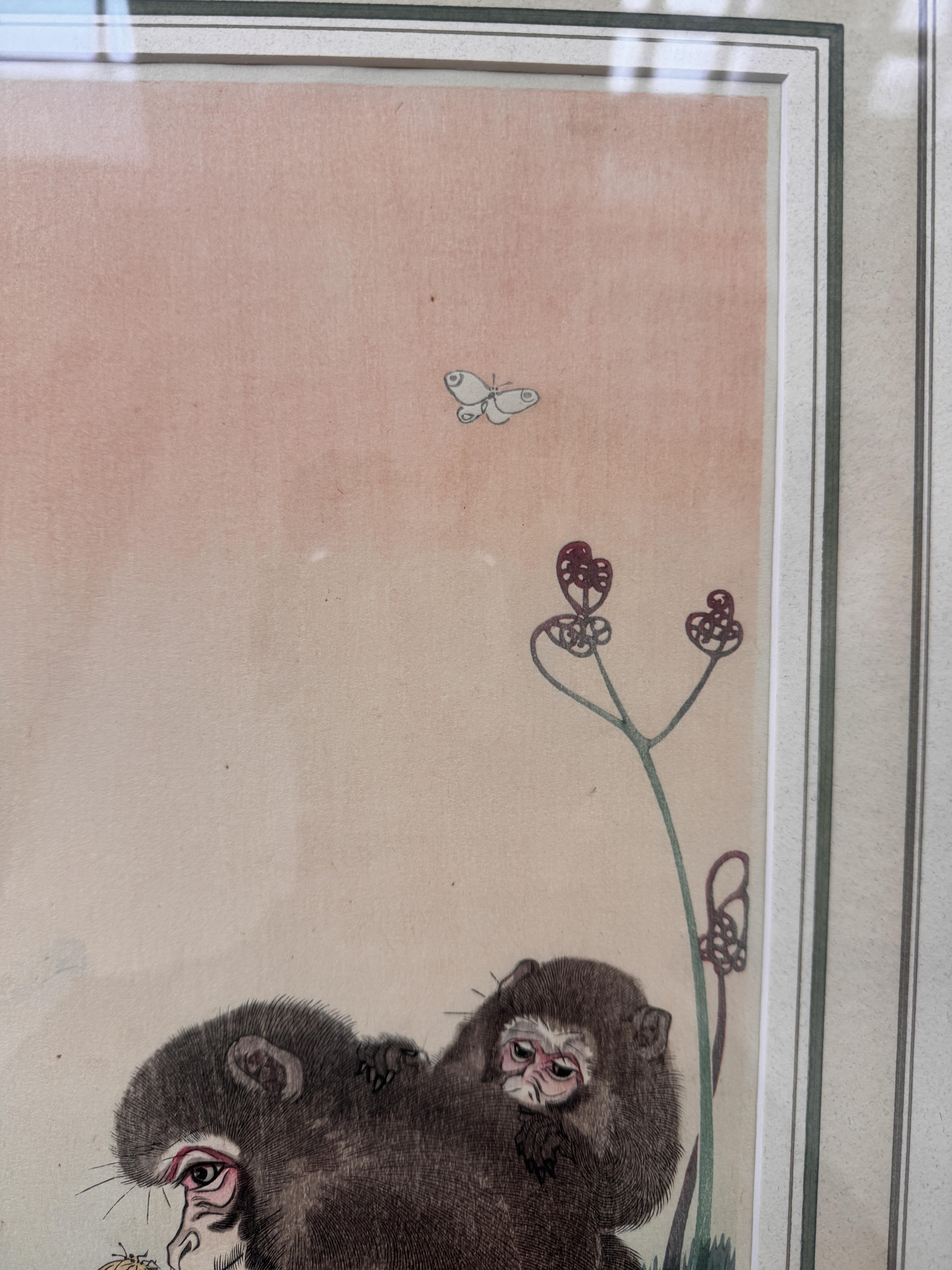 OHARA KOSON (1877 – 1945) Three Japanese woodblock prints of monkeys - Image 30 of 41