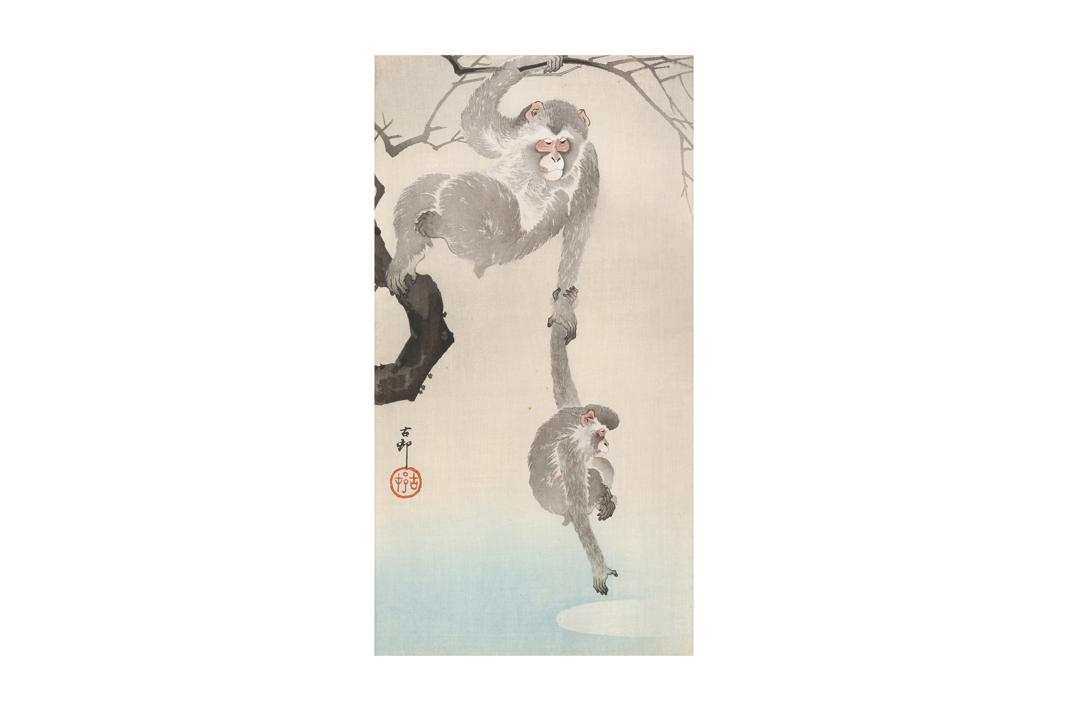 OHARA KOSON (1877 – 1945) Three Japanese woodblock prints of monkeys - Image 2 of 41