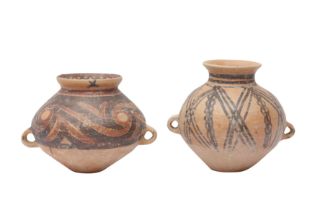 TWO NEOLITHIC PAINTED POTTERY JARS