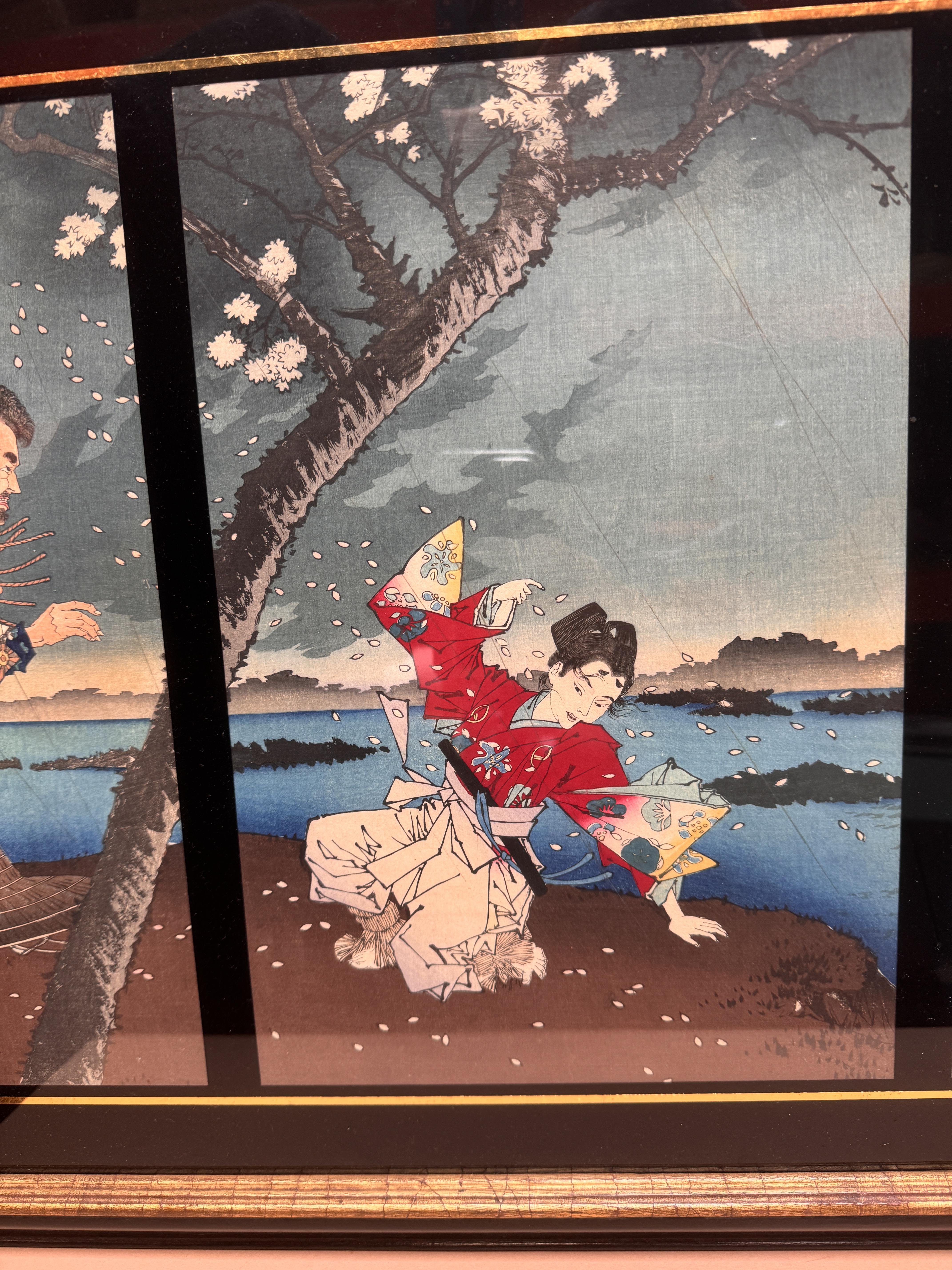 TSUKIOKA YOSHITOSHI (1797 – 1858), MIYAGAWA SHUNTEI (1873 – 1914) Two Japanese woodblock print tript - Image 16 of 23