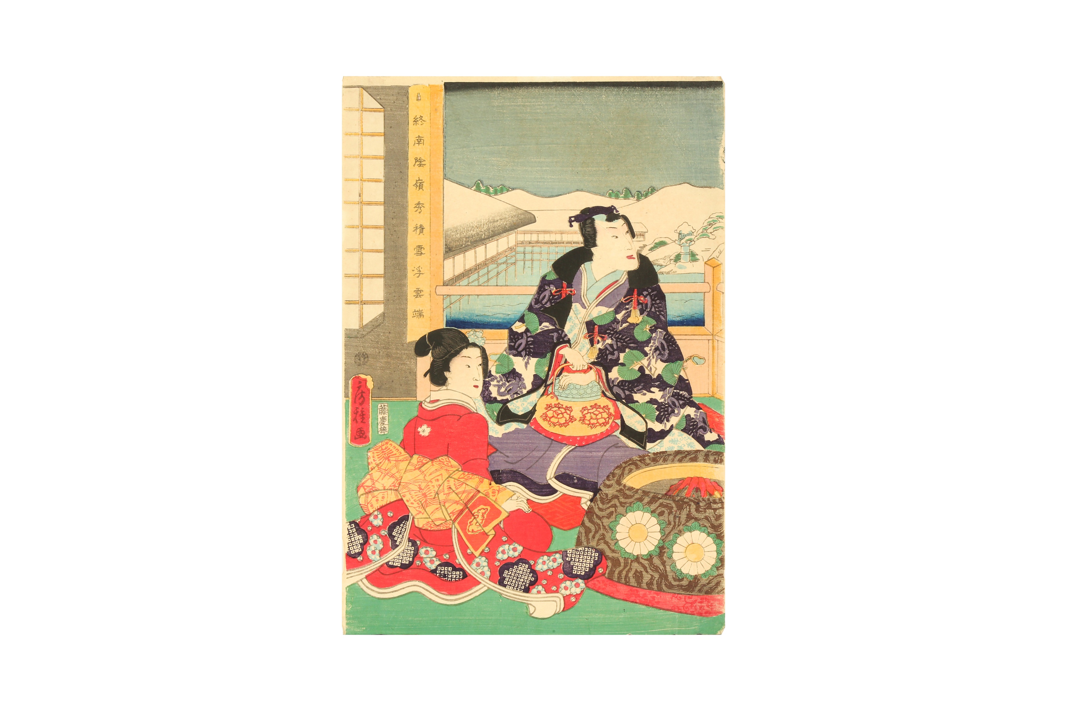 A GROUP OF FIVE JAPANESE WOODBLOCK PRINTS - Image 6 of 8
