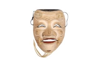 A JAPANESE 'OKINA' NOH MASK