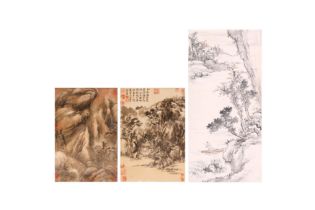 A GROUP OF THREE CHINESE PAINTINGS 水墨畫一組三件