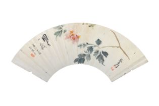 A CHINESE PAINTED FAN 二十世紀 扇面畫