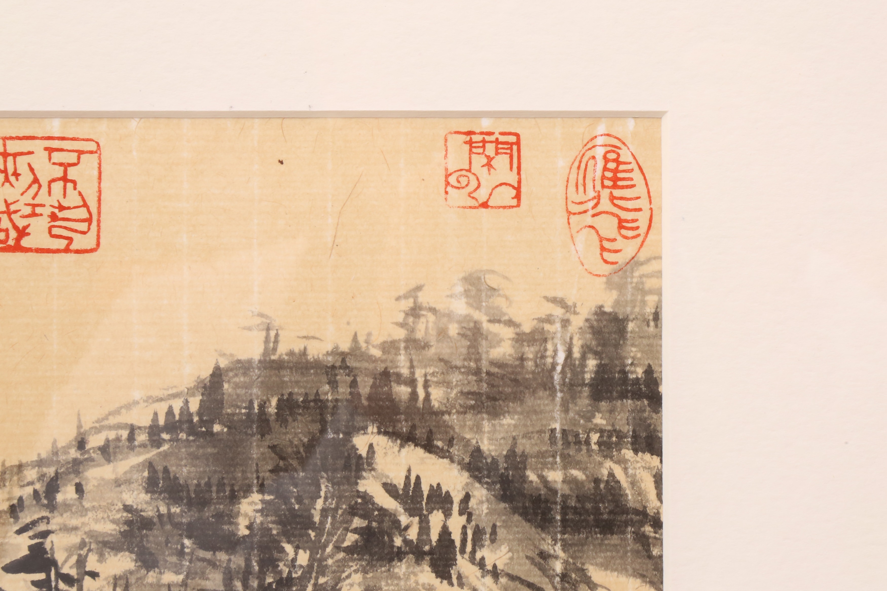 A GROUP OF THREE CHINESE PAINTINGS 水墨畫一組三件 - Image 8 of 17