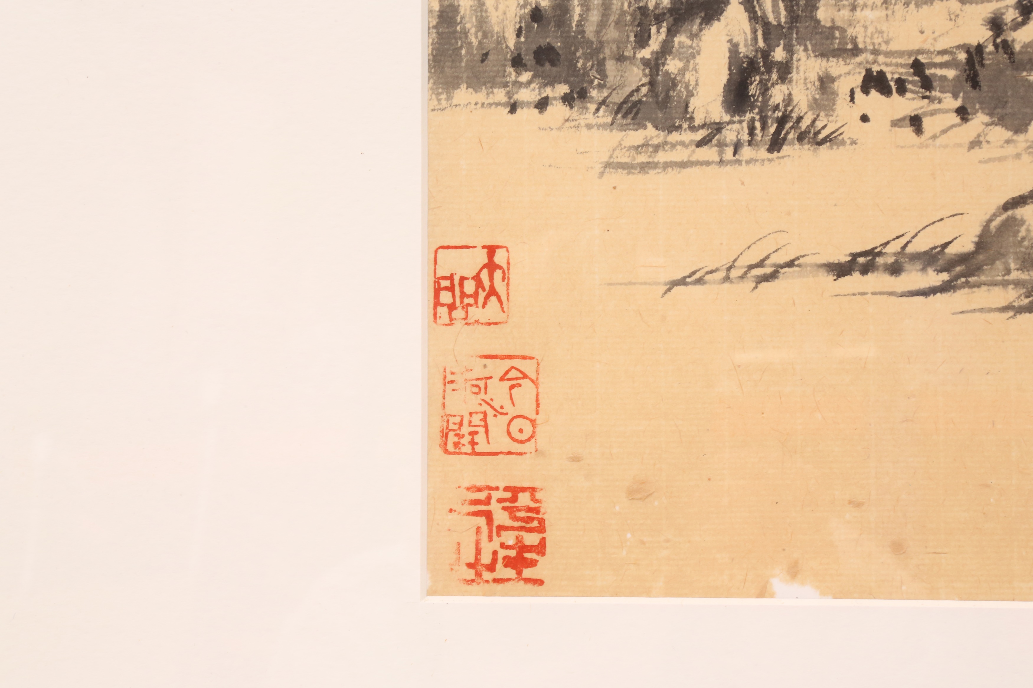 A GROUP OF THREE CHINESE PAINTINGS 水墨畫一組三件 - Image 9 of 17