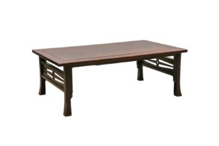 A JAPANESE WOOD LOW TABLE