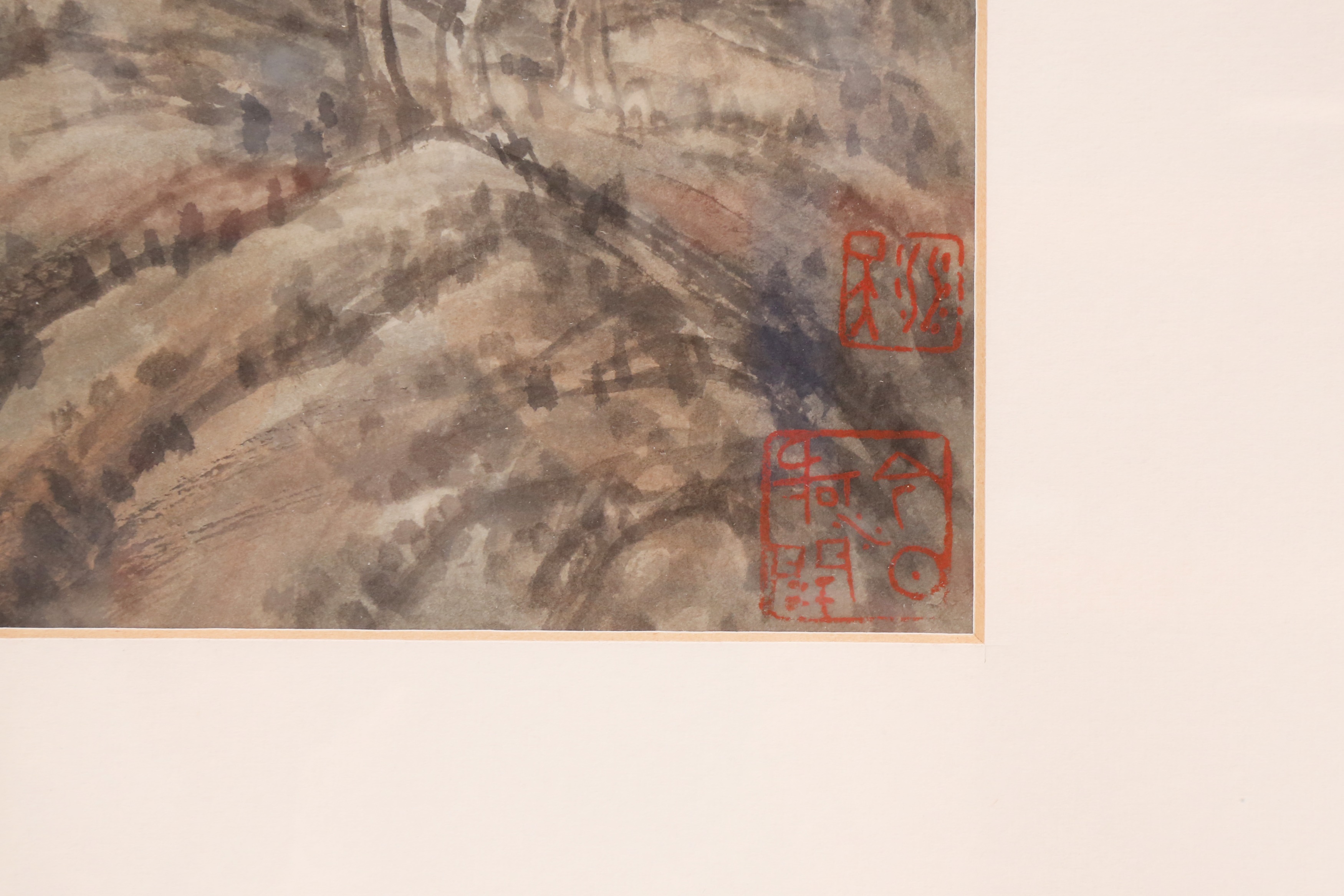 A GROUP OF THREE CHINESE PAINTINGS 水墨畫一組三件 - Image 6 of 17