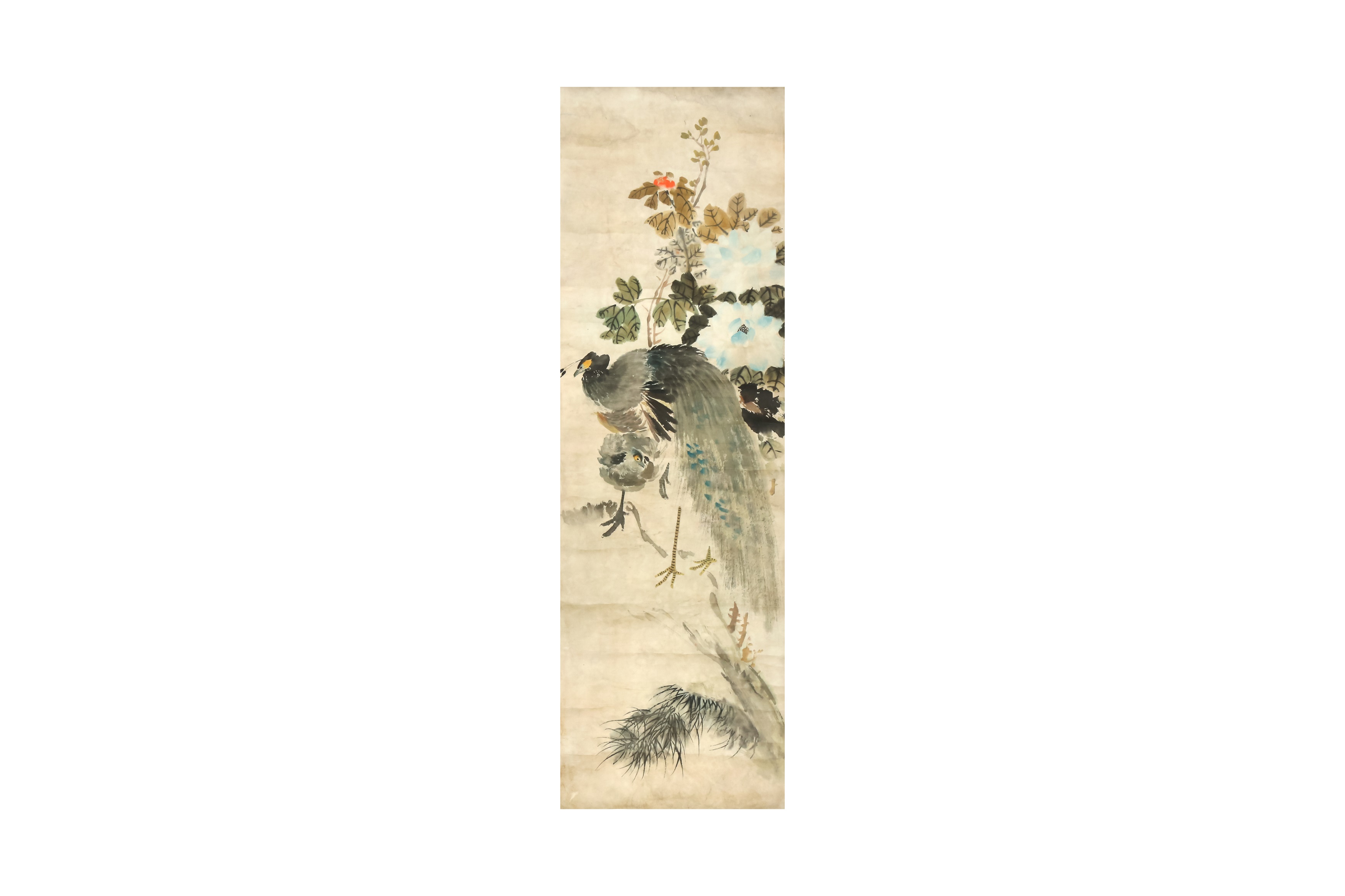 THREE CHINESE HANGING SCROLL PAINTINGS 二十世紀 掛軸三幅 - Image 7 of 8