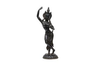 A NEPALESE BRONZE FIGURE OF DANCING TARA