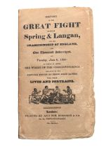 Boxing. History of the Great Fight between Spring and Langan for the Championship of England, on Tue