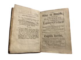 Vegetarianism: Thomas Tryon, The Way to Health, Long Life and Happiness, first edition, 1683
