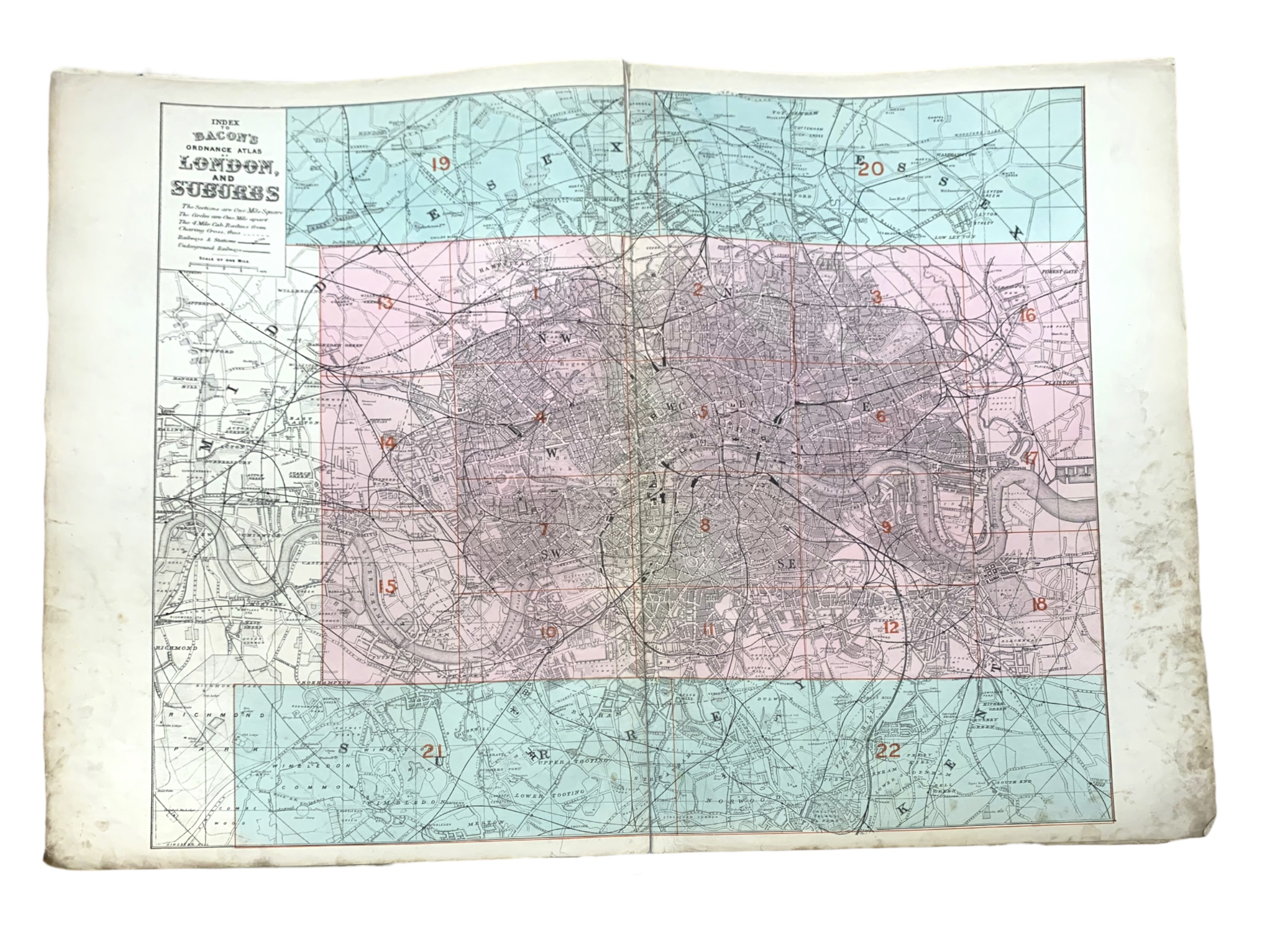 Bacon's New Ordnance Survey Atlas of London and Suburbs, c. 1880 - Image 4 of 7