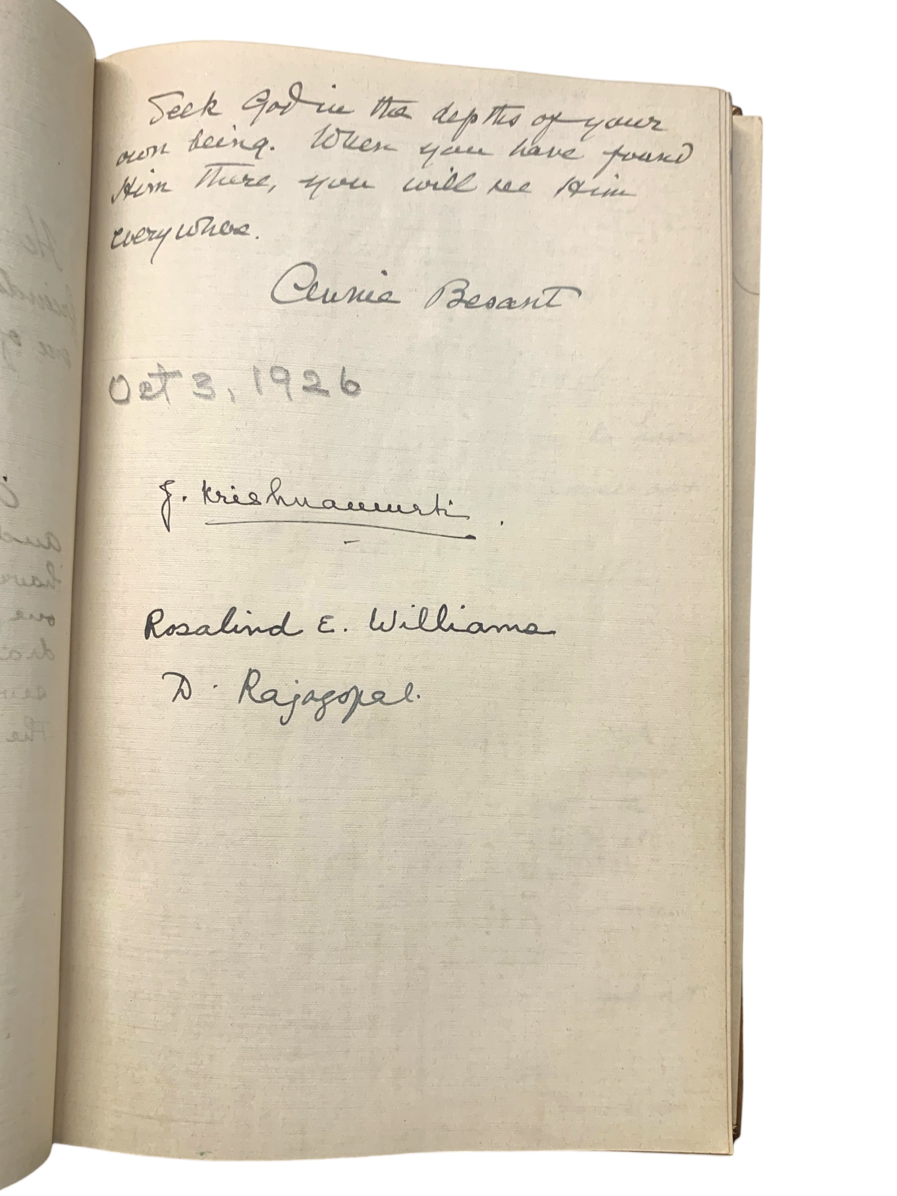 Theosophy: Visitor’s book