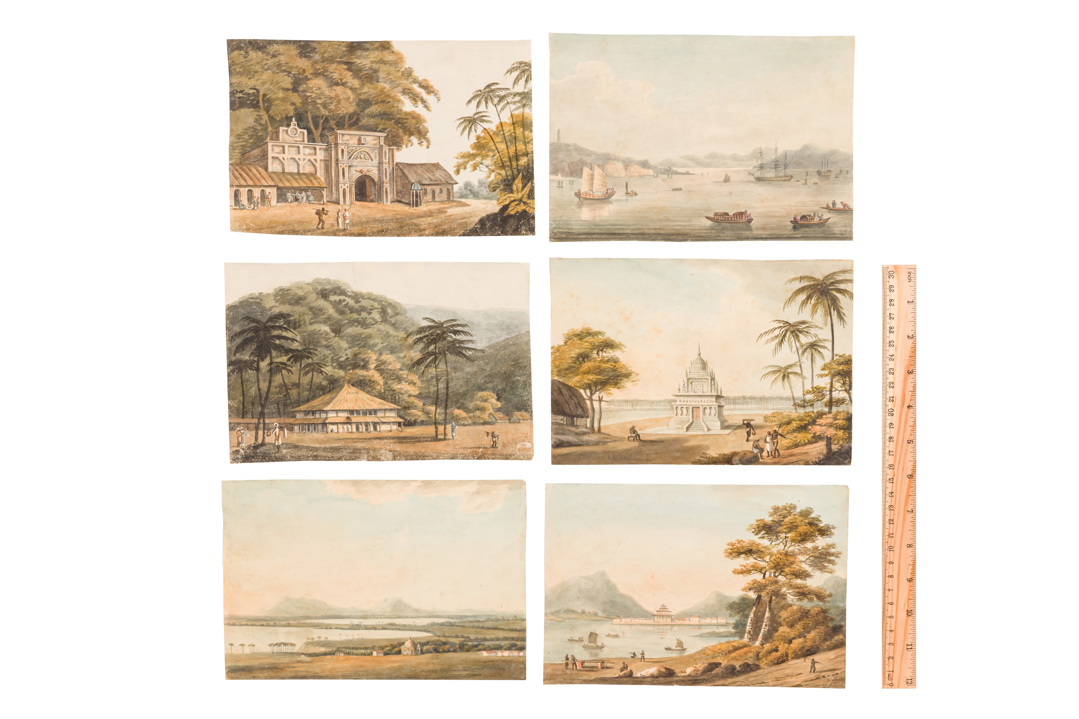Wathen. Journal of a Voyage, to Madras and China 6 original watercolours. [1811-12] - Image 3 of 3