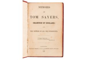 Sayers. Memoirs of Tom Sayers, Champion of England, 1858