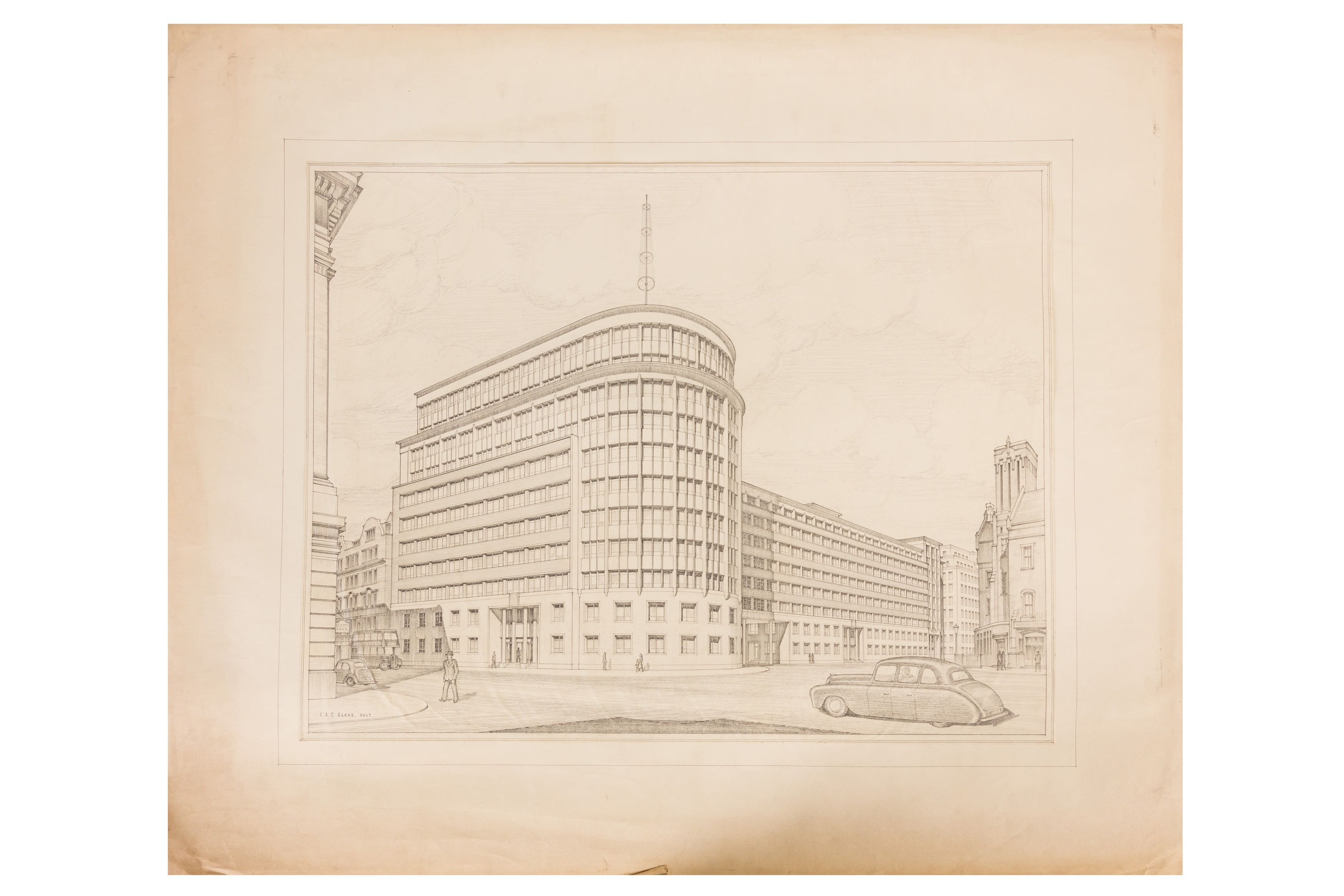 Archive of architect Ivor Herne, works in India, architectural illustrations, plans, stage designs a - Image 5 of 12