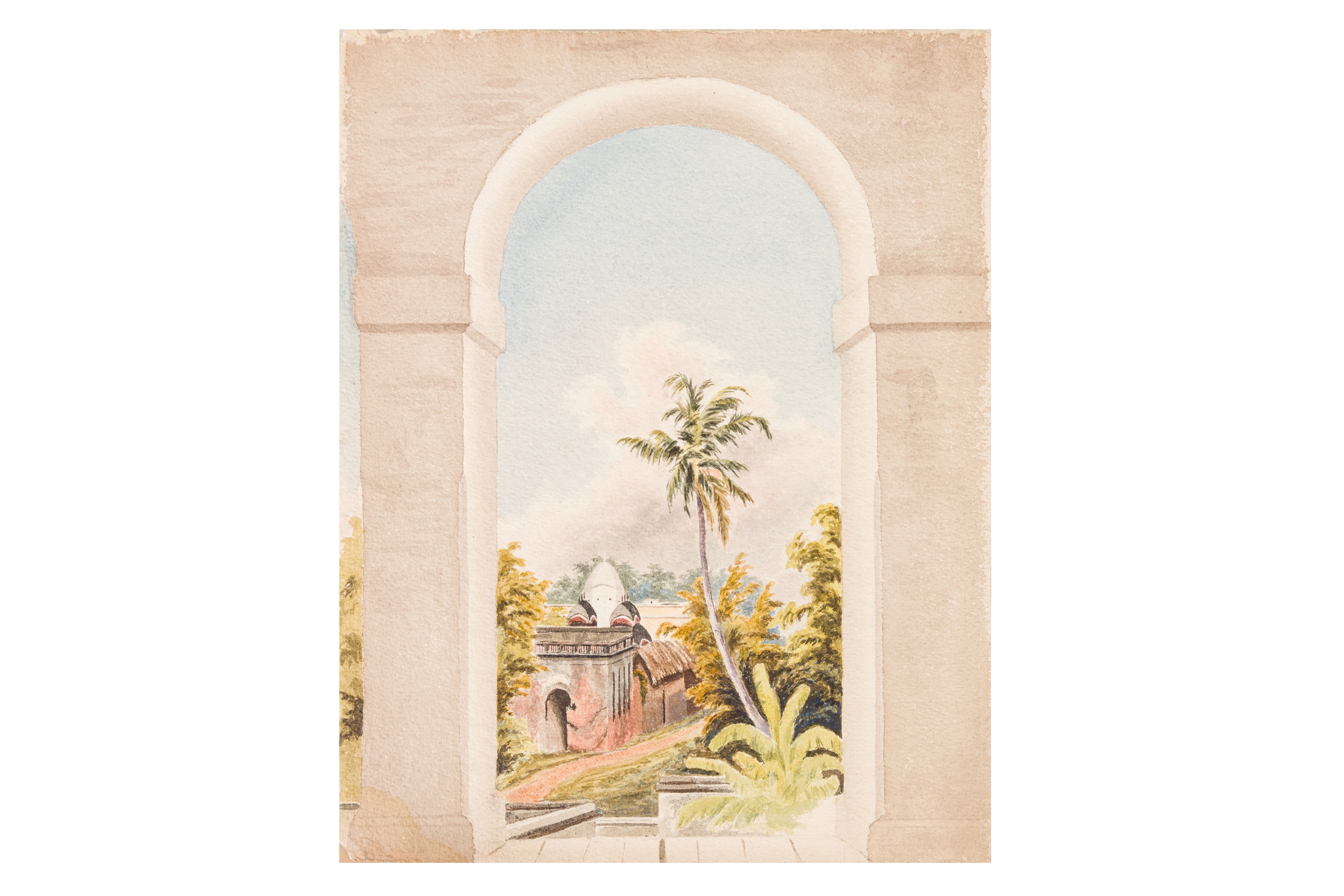 Bengal: Ricketts family, album of 78 watercolours and drawings