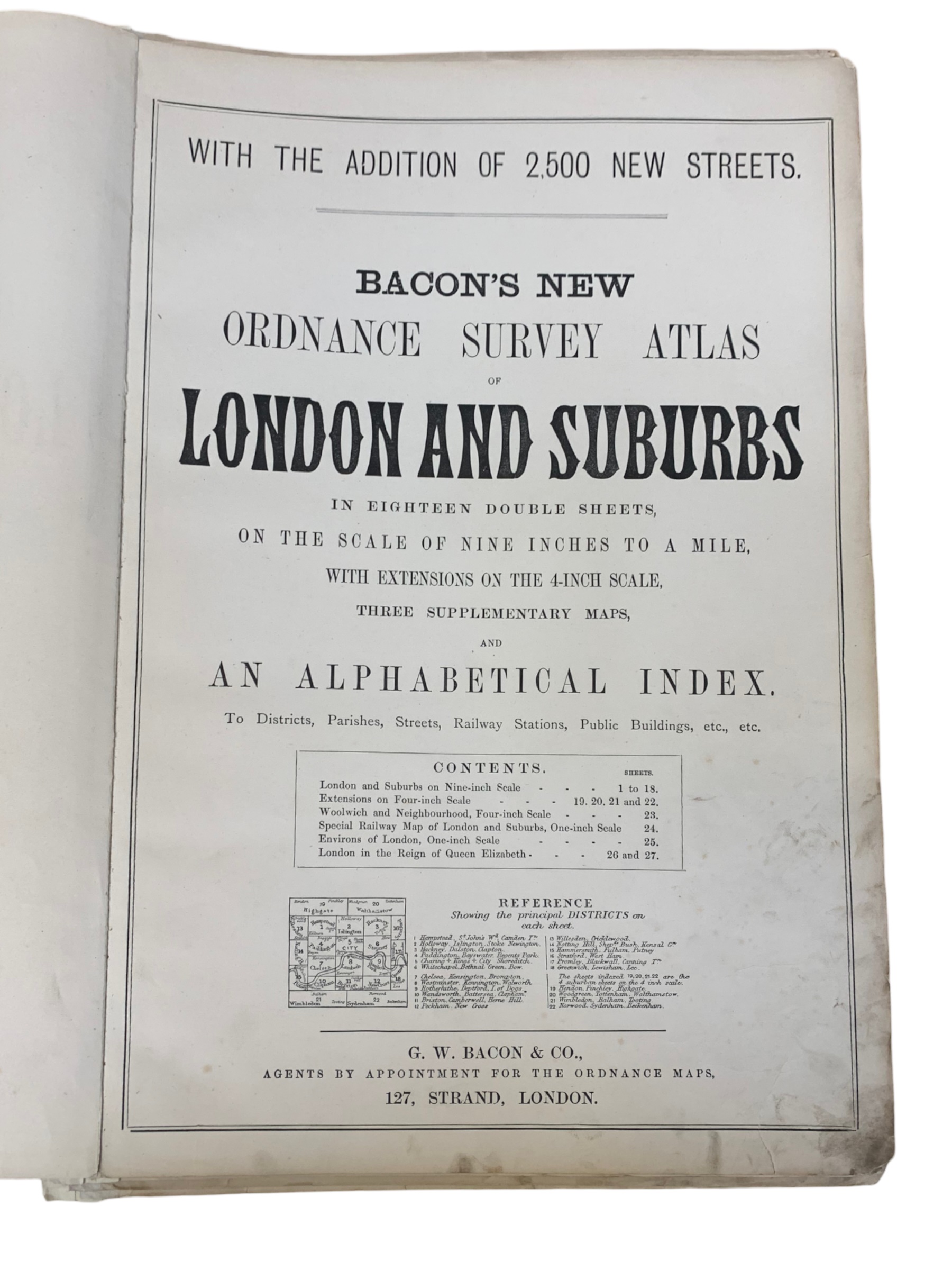 Bacon's New Ordnance Survey Atlas of London and Suburbs, c. 1880 - Image 3 of 7