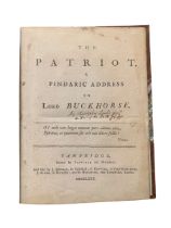 Anstey. The Patriot: a Pindaric Address to Lord Buckhorse. 1767