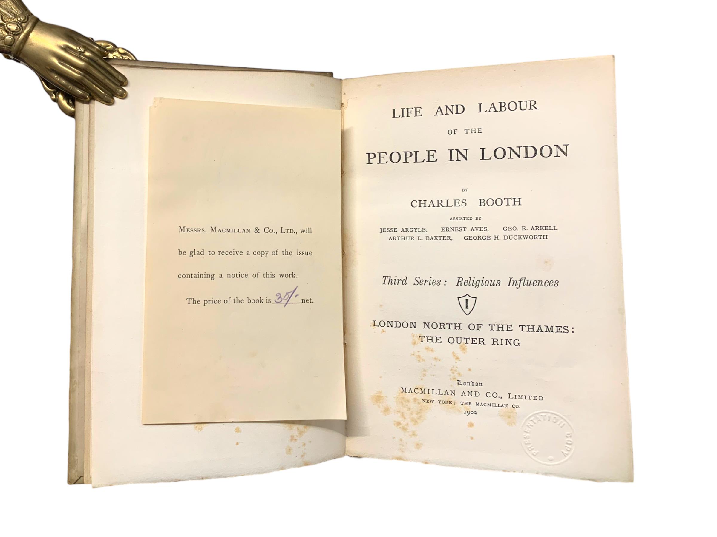 Booth (Charles) Life and Labour of the People in London, Third Series, 1902 - Image 4 of 7