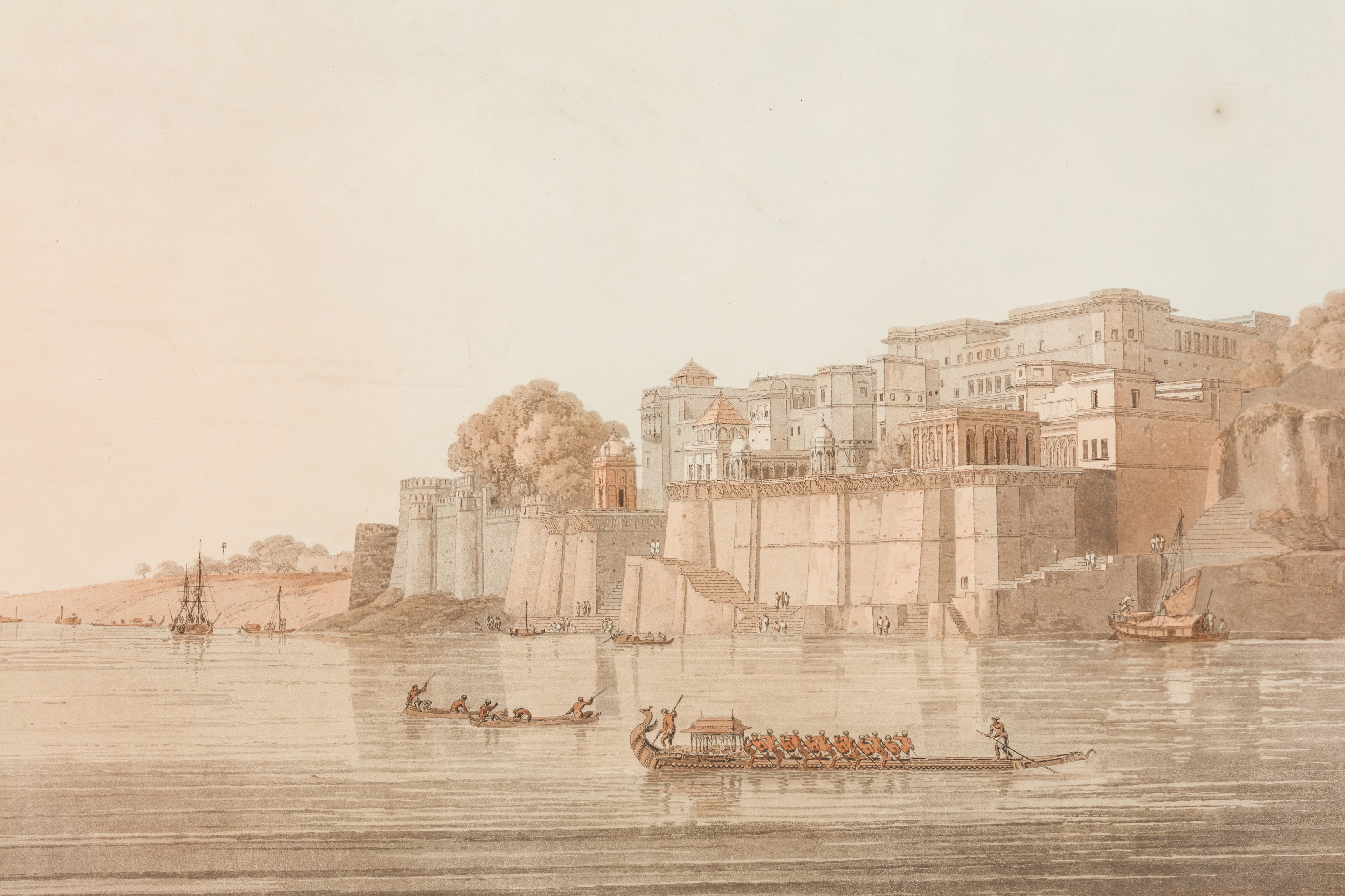 Daniell (Thomas) R.A., Ramnugur, near Benares, on the River Ganges - Image 5 of 8