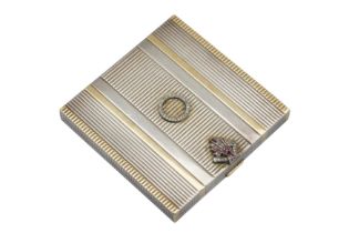 A RUBY AND DIAMOND COMPACT BY ASPREY