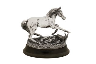 An Elizabeth II sterling silver model of a horse, Sheffield 1977 by Franklin Mint