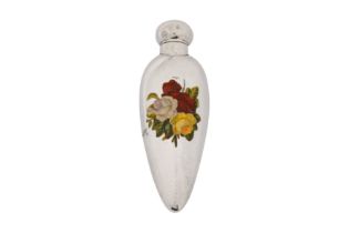 A Victorian sterling silver and enamel scent bottle, Birmingham 1892 by Horton and Allday