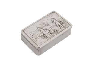 A William IV sterling silver snuff box, London 1835 by Charles Rawlings and William Summers